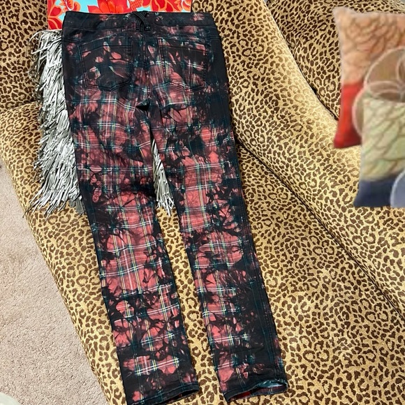 NEW CONDITION-Royal Bones-Daang Goodman-Plaid with Tie Dye Jeans-9 - Picture 9 of 14